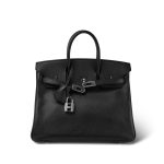 Birkin 25 Black Epsom Palladium Plated M Square Stamp - Image 4