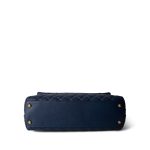 Navy Caviar Quilted Coco Handle Large Aged Gold Hardware - Image 7