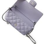 21K Lilac Caviar Quilted Classic Sunglasses Case with Chain SHW - Image 16
