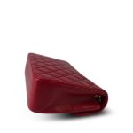 Red Lambskin Quilted Half Moon Flap Small GHW - Image 8