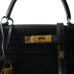 Kelly Sellier 28 Black Box Calfskin Gold Plated (H) Stamp - Image 5