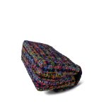 24S Multicolor Sequin Tweed Quilted Rectangular Mini Flap Light Gold Hardware - Image 8