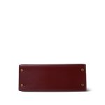 Kelly Sellier 28 Rouge H Box Calfskin Gold Plated L Circle Stamp - Image 5