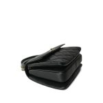 Black Lambskin Quilted Small Trendy CC Light Gold Hardware - Image 7