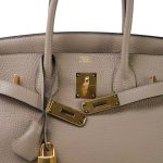 Birkin 30 Gris T Togo Gold Plated P Square Stamp - Image 8