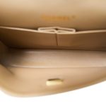 22B Dark Beige Lambskin Quilted Classic Flap Medium Light Gold Hardware - Image 11