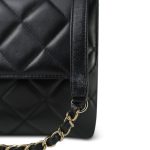 Black Lambskin Quilted Trendy CC Small LGHW - Image 11