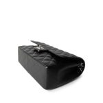 18B Black Caviar Quilted Jumbo Classic Flap SHW - Image 6