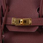 Birkin 25 Rouge H Veau Togo Gold Plated Y Stamp - Image 5