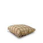 Beige Suede Chain Frame Shopping Tote Light Gold Hardware - Image 10