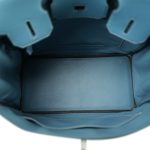 Birkin 30 Bleu Jean Togo Palladium Plated E Square Stamp - Image 8