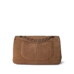 Light Brown Python Medium Classic Flap SHW - Image 4