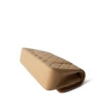 Vintage Beige Lambskin Quilted Medium Classic Flap Gold Hardware - Image 10