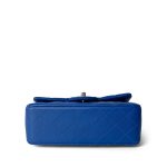 Blue Lambskin Quilted Mini Top Handle Light Gold Hardware - Image 7