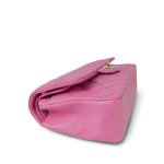 21P Pink Caviar Quilted Classic Flap Medium Light Gold Hardware. - Image 11