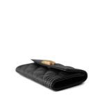 Black Boy Flap Cardholder Aged Gold Hardware - Image 4