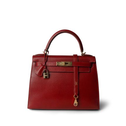 Kelly Sellier 28 Rouge Garange Courchevel Gold Plated G Square Stamp