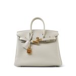 Birkin 25 Beton Veau Togo Gold Plated C Stamp - Image 4