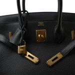 Birkin 30 Black Togo Gold Plated A Stamp - Image 9