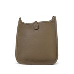 Evelyne Amazone 16 TPM Etoupe/Bleu Indigo Taurillon Clemence Gold Plated W Stamp - Image 3