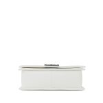 23P White Caviar Quilted Boy Bag Old Medium Aged Silver Hardware - Image 5