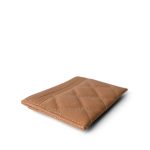 23P Caramel Caviar Quilted Classic Card Holder - Image 7