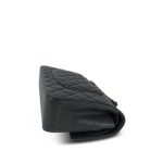 21B Dark Grey Caviar Quilted Classic Flap Medium Light Gold Hardware - Image 6