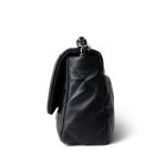 22A Black Lambskin Quilted 19 Flap Small Mixed Hardware - Image 3