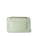 22C Light Green Caviar Quilted Classic Flap Small LGHW - Image 4