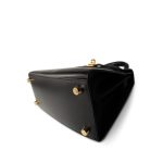 Vintage Mini Kelly Black Box Calfskin Gold Plated [B] Stamp - Image 8