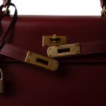 Kelly 28 Rouge Box Calfskin Gold Plated V Stamp - Image 14