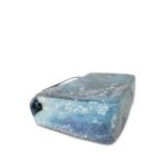 18S Blue Waterfall Sequin Jumbo Single Flap Bag Silver Hardware - Image 10