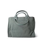 23S Washed Denim Small Deauville Tote Silver Hardware - Image 3