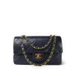 Navy Lambskin Quilted Classic Flap Medium GHW - Image 11