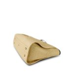 Beige Raffia Deauville Shopping Tote Small Aged Gold Hardware - Image 6