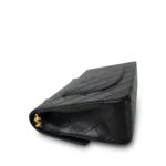 Black Lambskin Quilted Classic Flap Medium Gold Hardware - Image 4