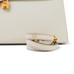Kelly 25 Sellier Bi-Color Horseshoe (HSS) Craie/Rose Jaipur Epsom Gold Plated A Stamp - Image 5