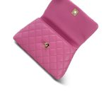 Light Pink Caviar Quilted Lizard Embossed Coco Handle  Small LGHW - Image 15
