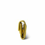 23C Yellow Caviar Quilted Key Holder Wallet Light Gold Hardware - Image 2