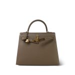 Kelly Sellier 28 Etoupe Epsom Gold Plated Y Stamp - Image 11