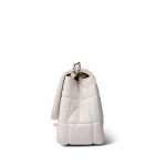 White Lambskin Quilted Monacoco Mini Square Flap LGHW - Image 3
