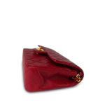 Red Lambskin Quilted Classic Flap Small GHW - Image 6