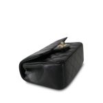 22P Black Lambskin Quilted Mini Rectangular Flap Light Gold Hardware - Image 7