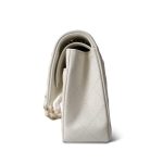 Ivory Caviar Quilted Classic Flap Medium Light Gold Hardware - Image 6