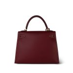 Kelly 28 Rouge H Chamonix White Stitching Gold Plated E Square Stamp - Image 14