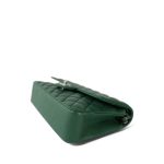 19B Dark Green Lambskin Quilted Medium Classic Flap Silver Hardware - Image 7