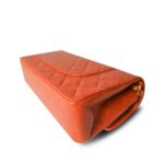 Burnt Orange Lambskin Quilted Classic Flap Medium Gold Hardware - Image 8