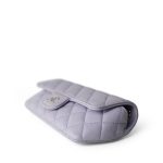 21K Lilac Caviar Quilted Classic Sunglasses Case with Chain SHW - Image 5