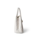 24P Shiny Aged Calfskin Quilted Nano Kelly Shopper White Aged Gold Hardware - Image 4