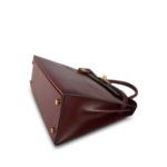 Kelly Sellier 28 Rouge H Box Calfskin Gold Plated L Circle Stamp - Image 6